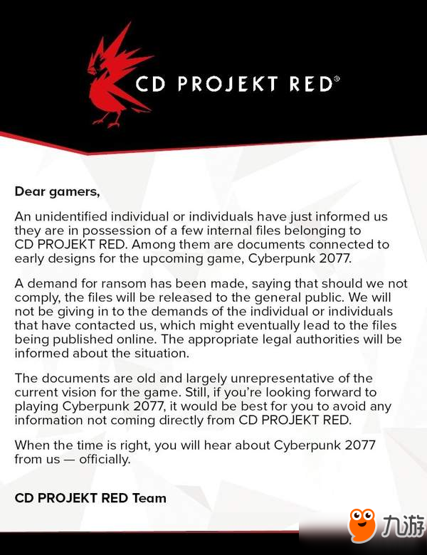 CDPR遭黑客威胁 《赛博朋克2077》游戏设定或全面泄露图片1